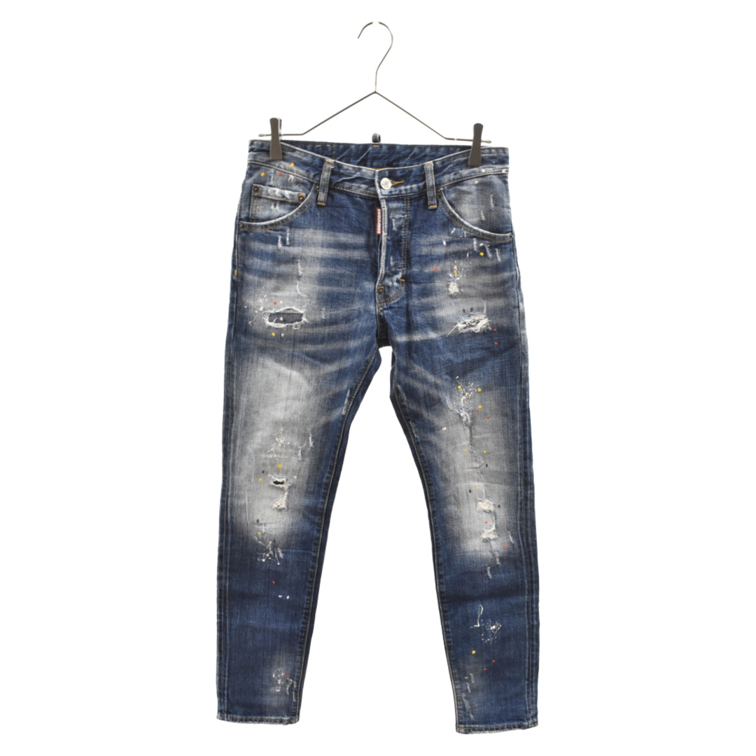 DSQUARED2 ディースクエアード 19SS Slim Jean ペイント加工 ダメージ ウォッシュ加工 スキニーパンツ デニム  S71LB0004 ブルー デニムパンツ | フリマアプリ ラクマ