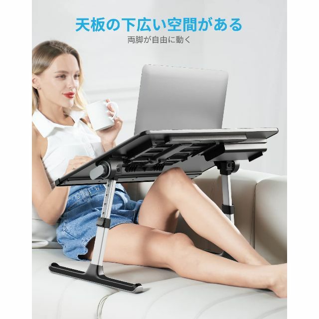 【色: ブラック】SAIJI 折りたたみテーブル ミニテーブル「安定性強化版」机
