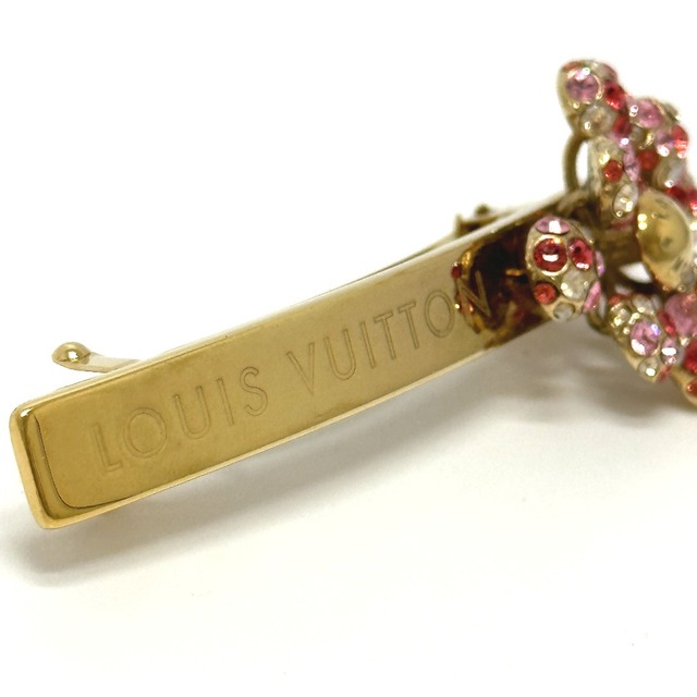 ルイヴィトン LOUIS VUITTON ビーマインドフル フェイクパール M68953 ヘアアクセサリー バレッタ メタル ゴールド 美品