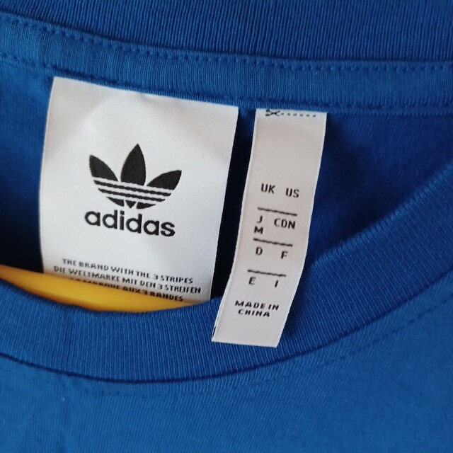 Originals（adidas）(オリジナルス)のアディダスオリジナルス ロゴ ブルー 半袖 Tシャツ M メンズのトップス(Tシャツ/カットソー(半袖/袖なし))の商品写真
