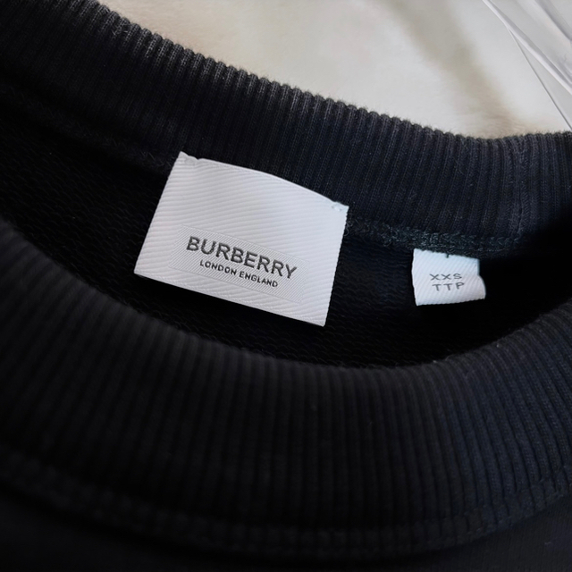 BURBERRY(バーバリー)の新品未使用 BURBERRY バーバリー トレーナー  XXSサイズ BLACK レディースのトップス(トレーナー/スウェット)の商品写真