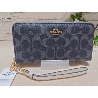 新品COACHコーチ長財布デニムマルチ シグネチャー ロング ジップ アラウンド