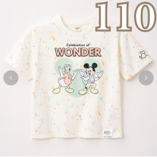 ディズニー(Disney)の新品❤️しまむら リトシー ディズニー ペイントミッキー&ドナルドTシャツ 中白(Tシャツ/カットソー)