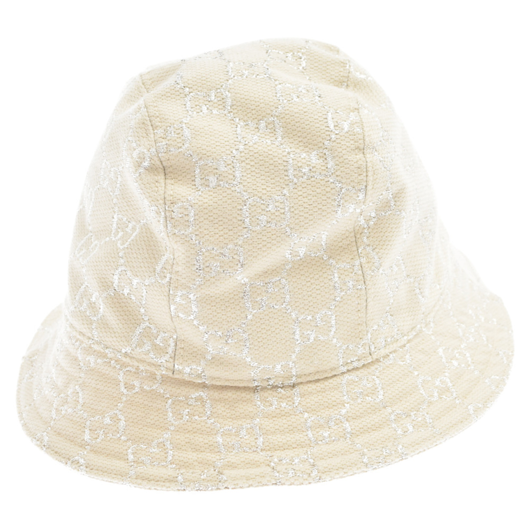 Gucci(グッチ)のGUCCI グッチ GGラメ バケットハット 帽子 631951 ベージュ レディースの帽子(ハット)の商品写真