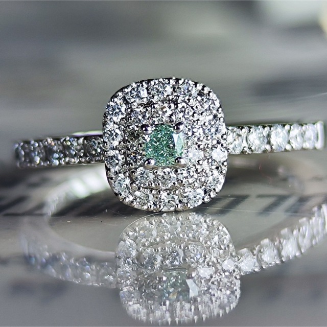グリーンダイヤモンド】FANCY BLUISH GREEN VS2 308000円 レディース