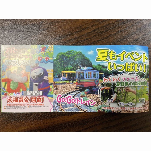 むさしの村5名様入園無料券 チケットの施設利用券(遊園地/テーマパーク)の商品写真