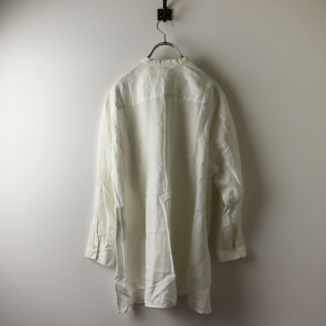 nest Robe ネストローブ 01185-1168 リネンハイカウントバンドカラーシャツ F/ホワイト ブラウス 2way 前後着【2400013363853】 2