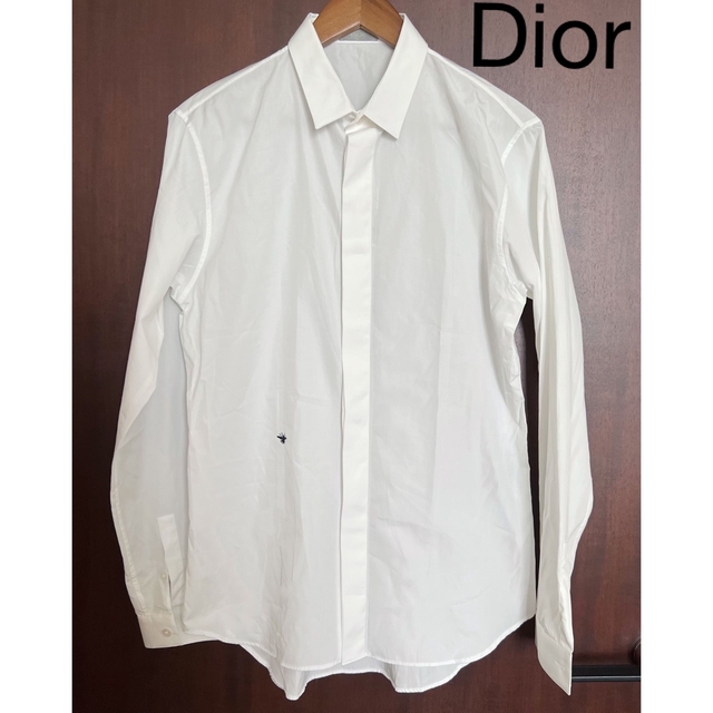 極美品 Dior HOMME 長袖シャツ 蜂 白40