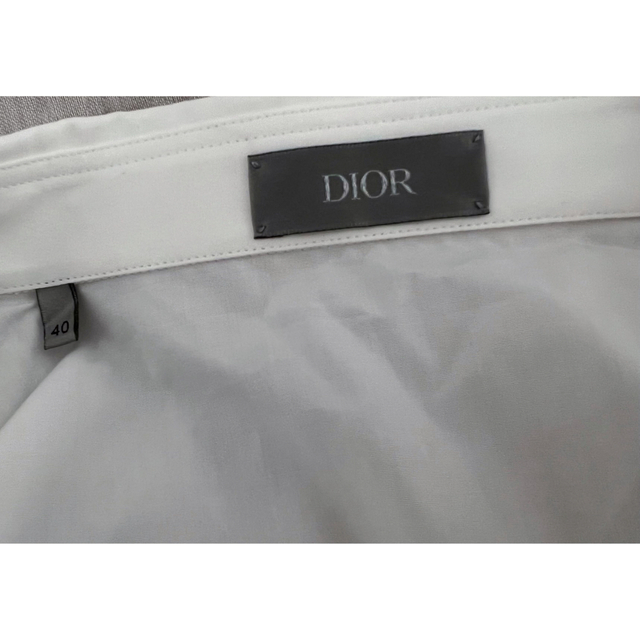 極美品 Dior HOMME 長袖シャツ 蜂 白40 5