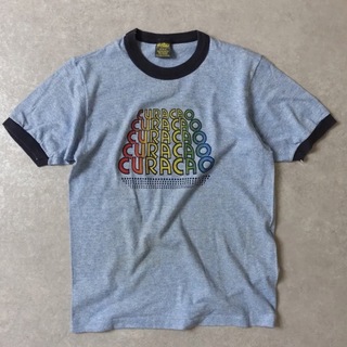 ビューティアンドユースユナイテッドアローズ(BEAUTY&YOUTH UNITED ARROWS)の最終値下げ　80年代　CURACAO リンガー Tシャツ　ヴィンテージ　used(Tシャツ(半袖/袖なし))