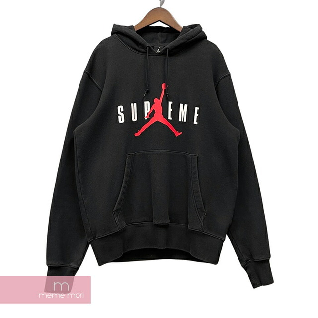 Supreme×NIKE Jordan Brand 2015AW Hooded Sweatshirt 799705-010 シュプリーム×ナイキ ジョーダンブランド フーデッドスウェットシャツ プルオーバーパーカー プリント ブラック サイズM【230602】【-C】