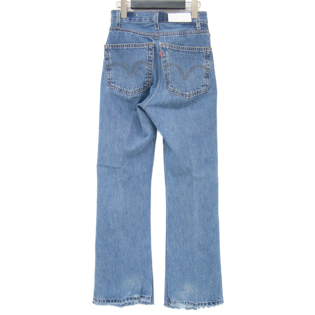 RE/DONE リダン パンツ デニムパンツ ボトムス ジーンズ ジーパン ブルー 25 ハイライズ フレア Levis リメイク コットン 綿  おしゃれ シンプル 無地 きれいめ 大人女子 ブランド カジュアル 着回し 【レディース】【中古】【美品】