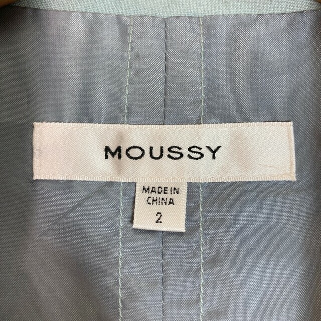 moussy(マウジー)の★マウジー タグ付き OVER LONG SPRING JACKET ブルー レディースのジャケット/アウター(Gジャン/デニムジャケット)の商品写真