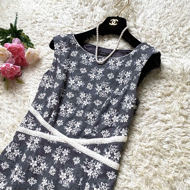 TOCCA - クリーニング済【極美品】トッカ 花柄刺繍ワンピース 花柄刺繍