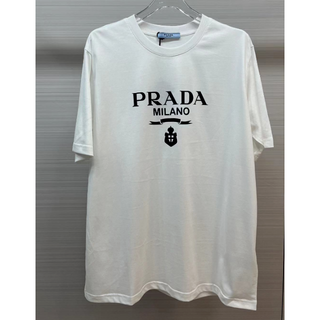 未使用 PRADA プラダ Tシャツ 半袖 ホワイト 三角ロゴ コットン 白 S