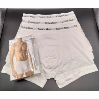 カルバンクライン(Calvin Klein)の【Ｍサイズ】カルバンクライン  コットンストレッチ ボクサーパンツ 白 3枚(ボクサーパンツ)