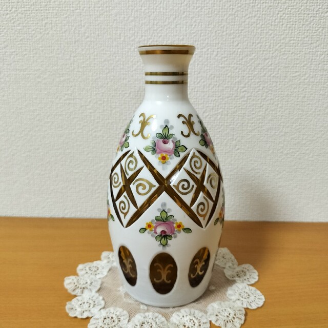 ボヘミアングラス 色被せガラス 花瓶 フラワーベース インテリア/住まい/日用品のインテリア小物(花瓶)の商品写真