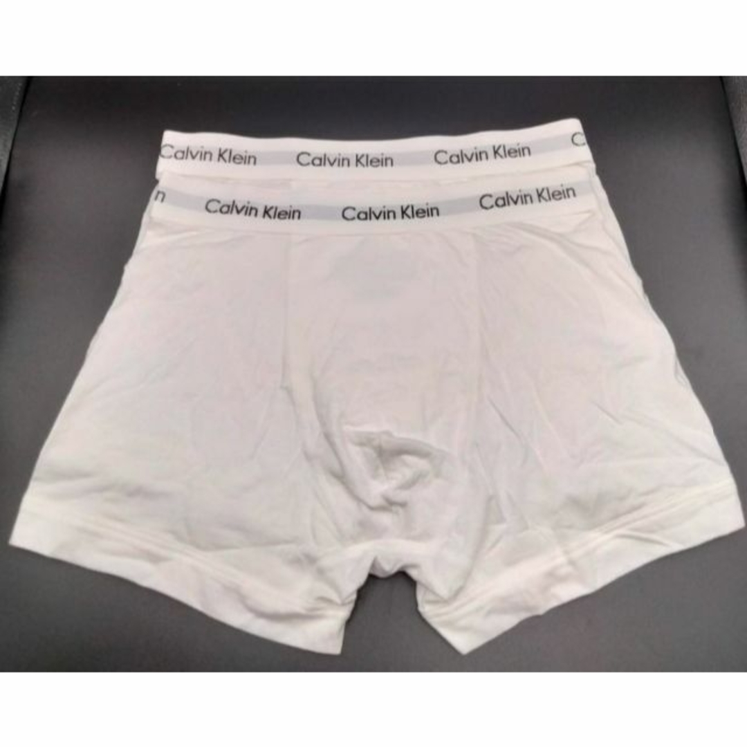 Calvin Klein(カルバンクライン)の【Ｍサイズ】カルバンクライン コットンストレッチ ボクサーパンツ ホワイト 2枚 メンズのアンダーウェア(ボクサーパンツ)の商品写真