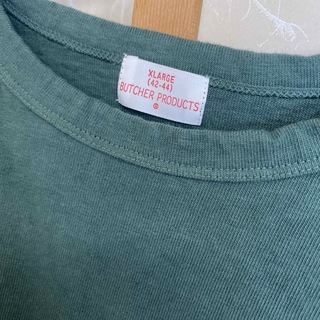 テンダーロイン(TENDERLOIN)のブッチャープロダクツ　Tシャツ　XL グリーン(Tシャツ/カットソー(半袖/袖なし))