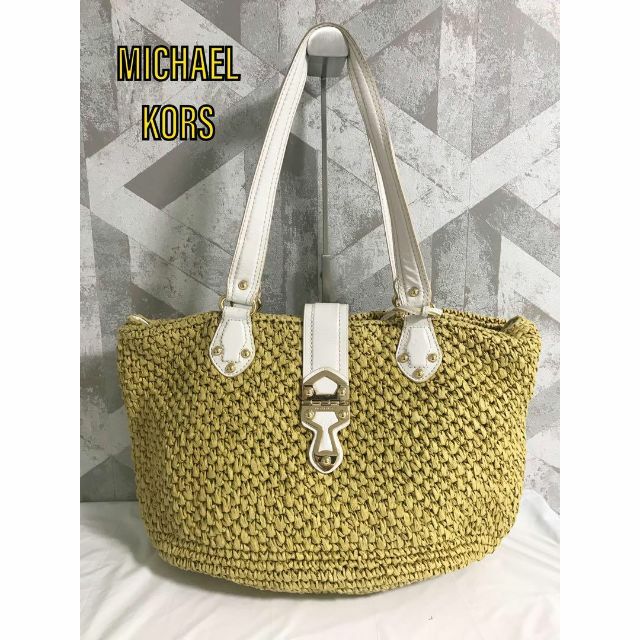 【良品】MICHAEL KORS マイケルコース ストロートートバッグ イエロー | フリマアプリ ラクマ