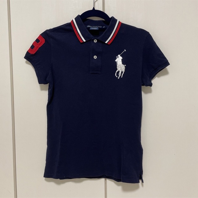 Ralph Lauren(ラルフローレン)の美品　ラルフローレン　ポロシャツ　ネイビー　ビッグポニー　USA レディースのトップス(ポロシャツ)の商品写真