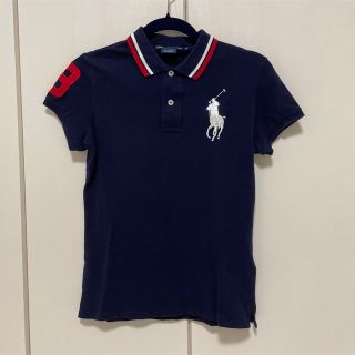 ラルフローレン(Ralph Lauren)の美品　ラルフローレン　ポロシャツ　ネイビー　ビッグポニー　USA(ポロシャツ)