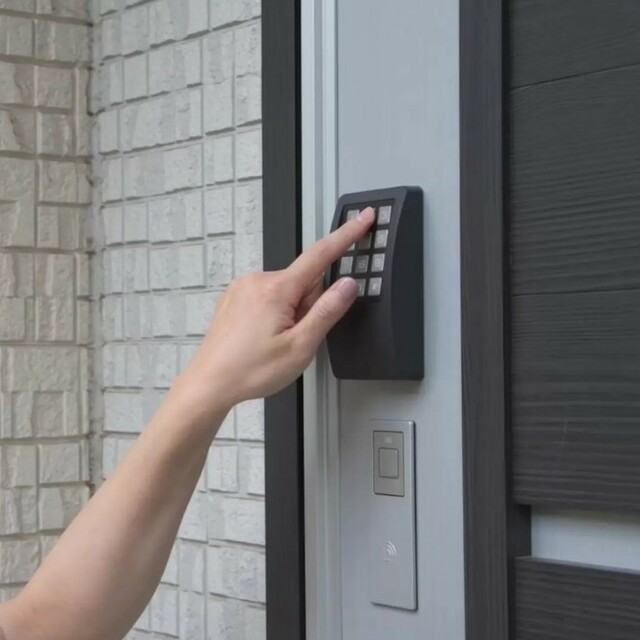 セリュール 電池式後付電子錠 アミュレット テンキーパッド・リモコンセット
