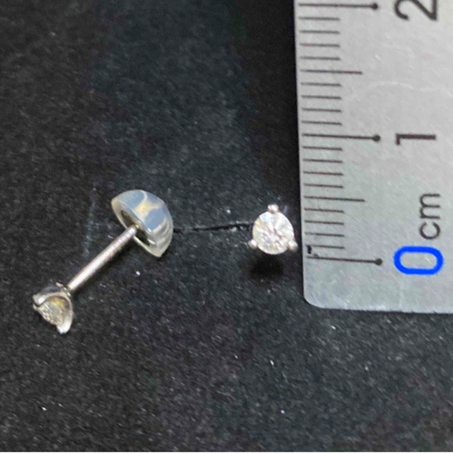 【pt900】一粒ダイヤピアス 0.10ct/0.10ct 両耳セット 2