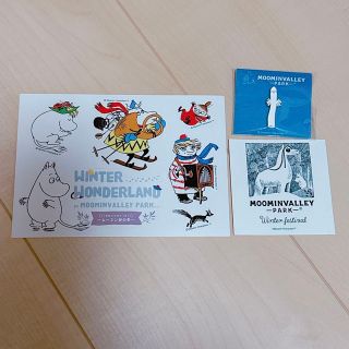 ムーミン(MOOMIN)の限定　ムーミンバレーパーク　ピンバッジ&ステッカー2種(バッジ/ピンバッジ)