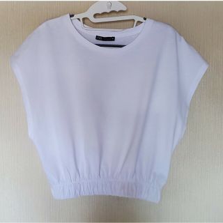 ザラ(ZARA)のZARA　裾ゴムデザイントップス(カットソー(半袖/袖なし))