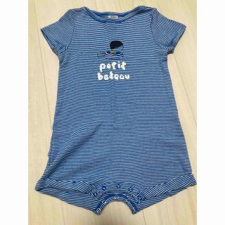 プチバトー(PETIT BATEAU)のプチバトー  半袖カバーオール（18m、81cm）(ロンパース)