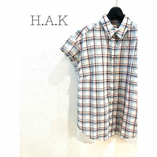 ハク(H.A.K)のH.A.K☆チェック シャツブラウス☆未使用(シャツ/ブラウス(半袖/袖なし))