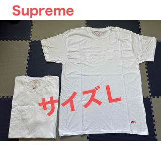 シュプリーム(Supreme)の新品 2枚組 Supreme Hanes Tagless Tees tシャツ(Tシャツ/カットソー(半袖/袖なし))