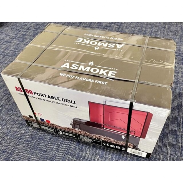 バーベキューコンロ ASMOKE as300 エレ充キャンプ 赤 レッド