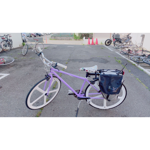 パープル ????シティバイク 自転車