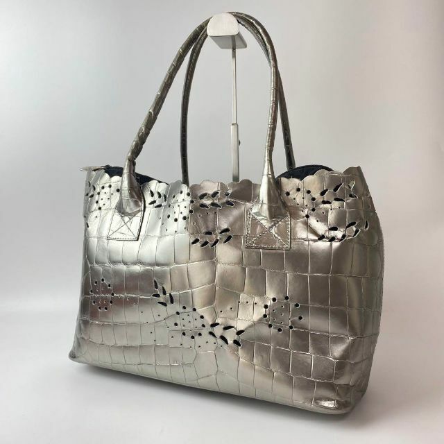 フルラ FURLA クロコダイル 型押し トートバッグ ハンドバッグ
