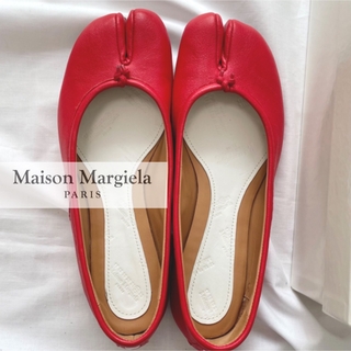マルタンマルジェラ(Maison Martin Margiela)のメゾンマルジェラ/タビバレエ赤サイズ37(バレエシューズ)