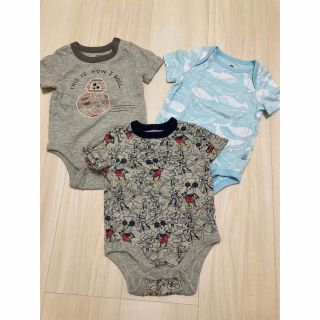 ベビーギャップ(babyGAP)のbabyGAPロンパース3点（3-6m）【2点新品未使用】(ロンパース)