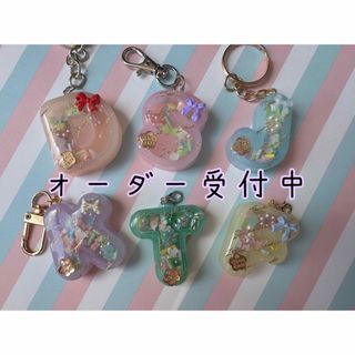 ◎オーダー◎  推し活にも　レジン　キーホルダー　イニシャル　シェイカー　韓国風(キーホルダー/ストラップ)