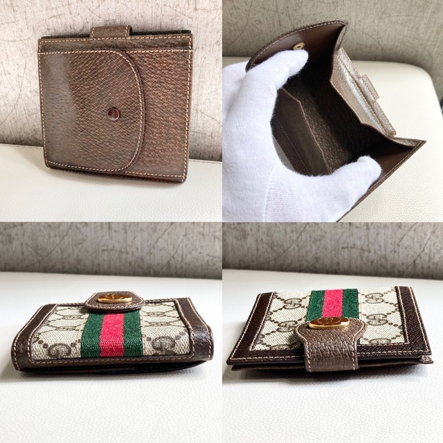 GUCCI オールドグッチ シェリーライン GGスプリーム 二つ折り財布