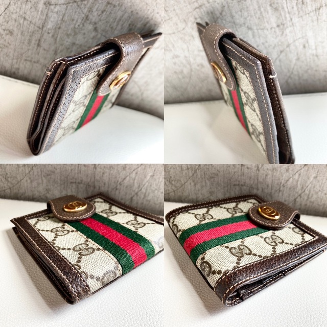 GUCCI オールドグッチ シェリーライン GGスプリーム 二つ折り財布