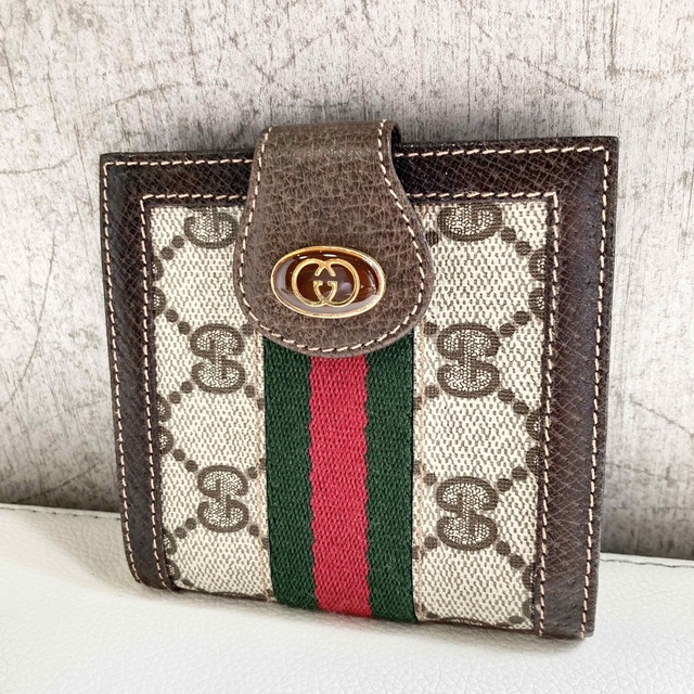 Gucci - GUCCI オールドグッチ シェリーライン GGスプリーム 二つ折り