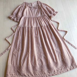 ピンクハウス(PINK HOUSE)のピンクハウス 綿ローン 勿忘草 忘れな草 花柄 ピンタック Aライン ワンピース(ロングワンピース/マキシワンピース)