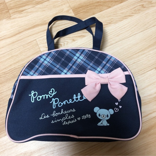 pom ponette(ポンポネット)のポンポネットキッズバッグ☆美品 キッズ/ベビー/マタニティのこども用バッグ(トートバッグ)の商品写真