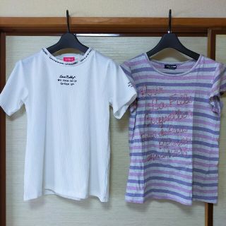 イオン(AEON)のLOVERABBY(ラブラビ)　白トップス　160　ポンポネットおまけ付(Tシャツ/カットソー)