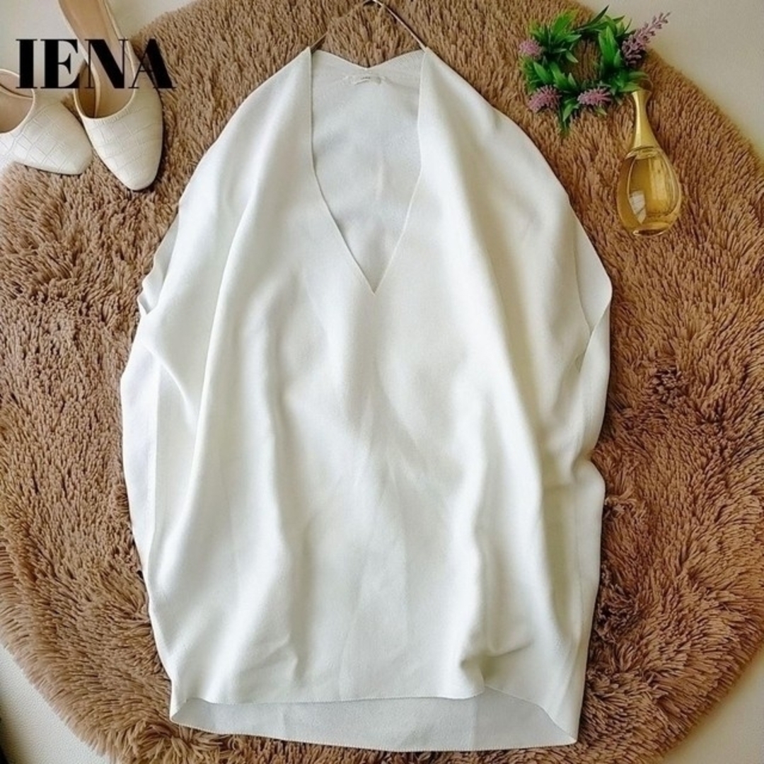 IENA(イエナ)のアカリズム様ご専用　IENA　美品　コクーンニットプルオーバー　半袖サマーニット レディースのトップス(ニット/セーター)の商品写真