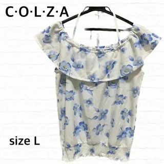 コルザ(COLZA)の【コルザ】COLZA　ブルーの花柄チュニック(チュニック)