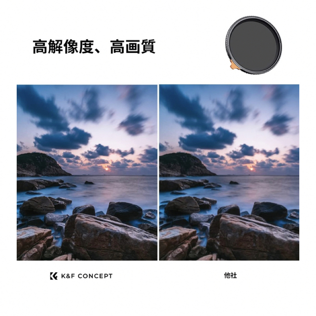 【2023新型K&F Concept 72mm可変NDフィルターND2-ND32 スマホ/家電/カメラのカメラ(フィルター)の商品写真