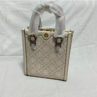 レア！ 新品♪TORY BURCH モノグラムジャガードミニトート ヘーゼル