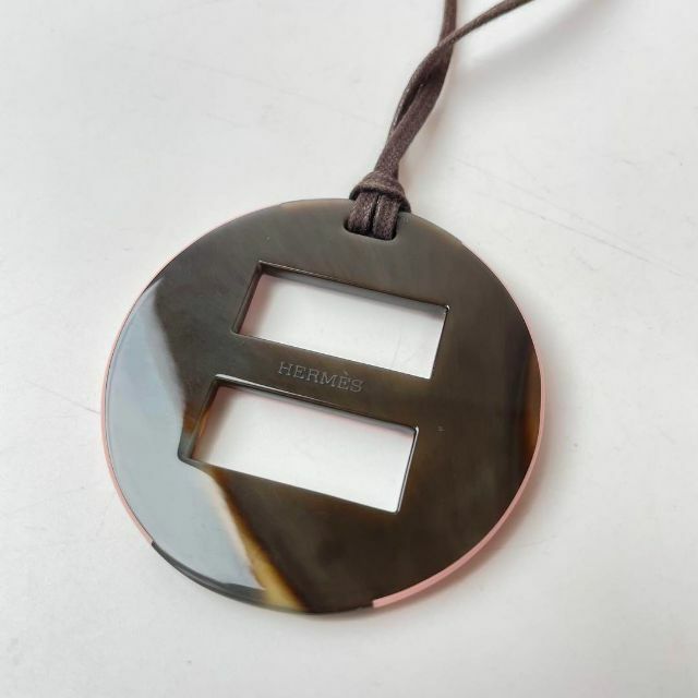 エルメス HERMES バッファローホーン ペンダント ネックレス 箱付き